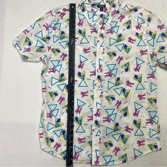 City Streets Beach Bum Button Down Shirt Size Large 80s Retro - Picture 9 of 10